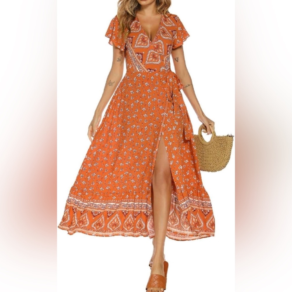 Zesica Boho wrap dress size L